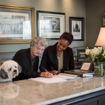 Cemetery staff assisting with memorial planning and paperwork Schenectady, NY
