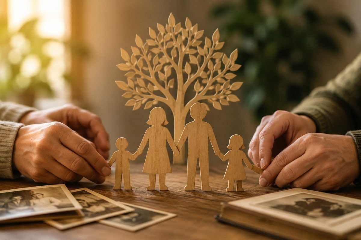 Family generations reflecting on shared history and traditions in Troy, NY.